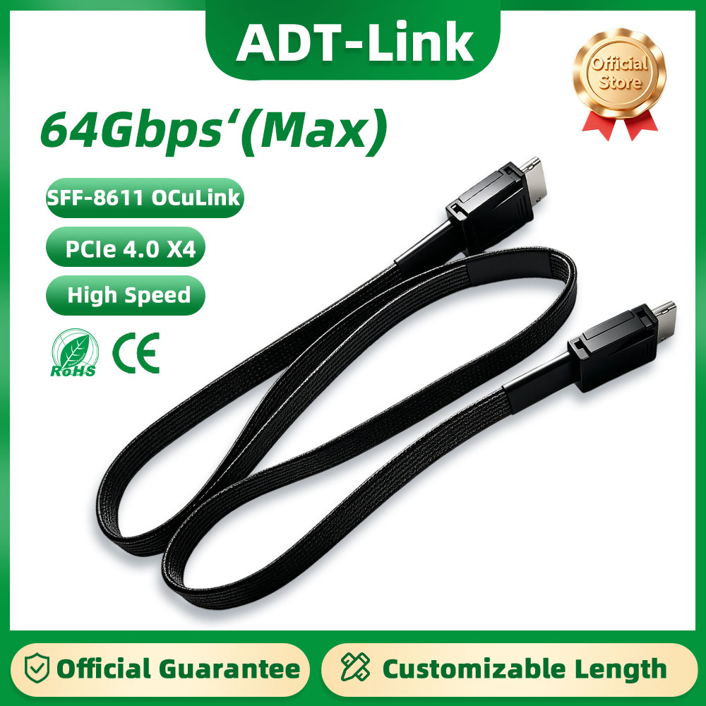 External Gpu Dock Pcie 4.0 Oculink - Cavo di Estensione ADT-Link 64Gb Maschio-Maschio