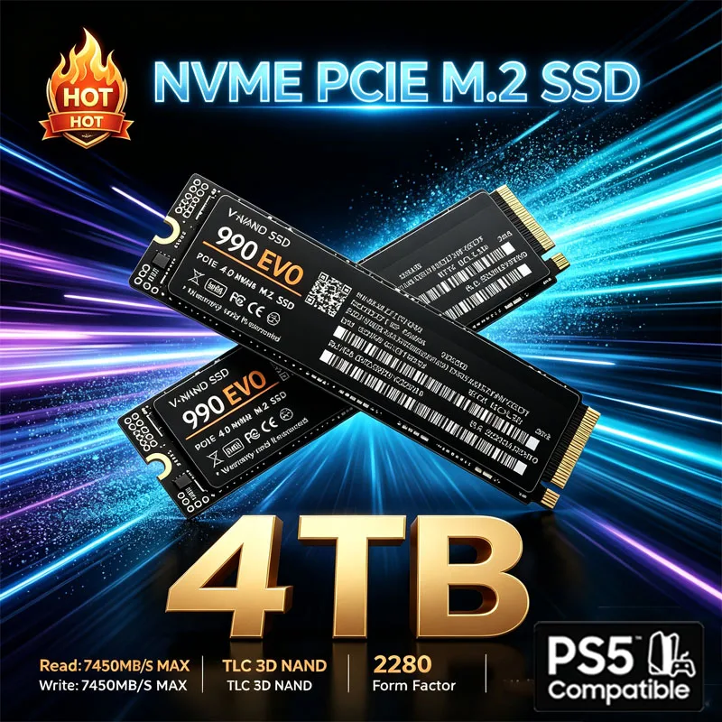M.2 Nvme 4Tb Pcie 4.0 Ssd - SSD NVMe M.2 da Gaming 990