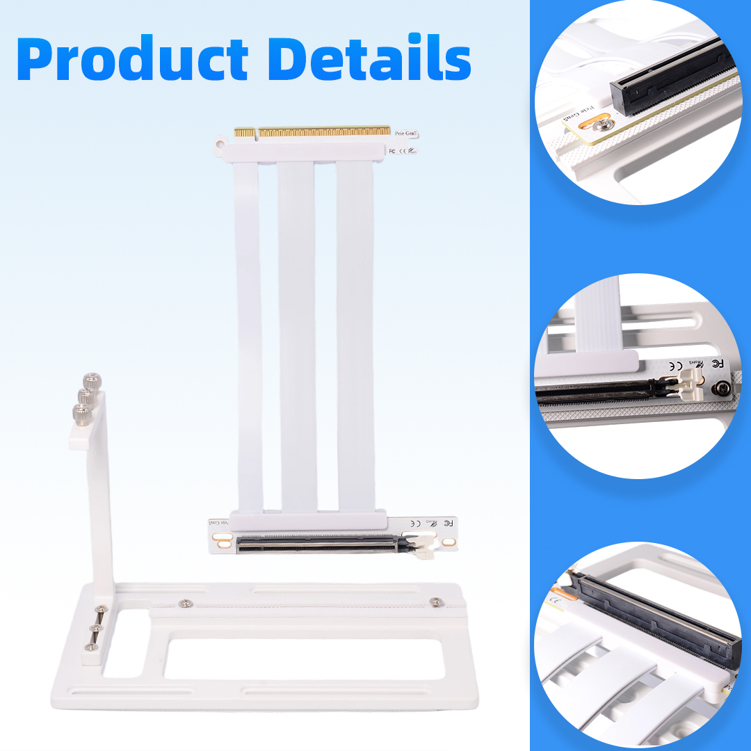 Pcie 4.0 X16 Riser Cable 90 Degree - Cavo Riser PCIe 5.0/4.0/3.0 X16 a