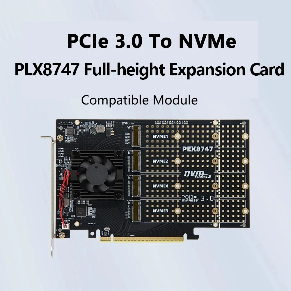 PLX8747, scheda di espansione  - Quad M.2 Nvme Pcie Bifurcation Card recensione e prezzo