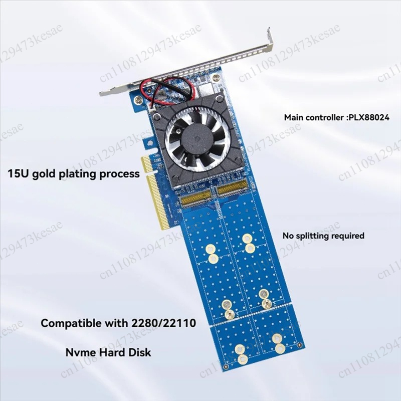 Scheda di espansione PCIe 4.0  - Quad M.2 Nvme Pcie Bifurcation Card recensione e prezzo